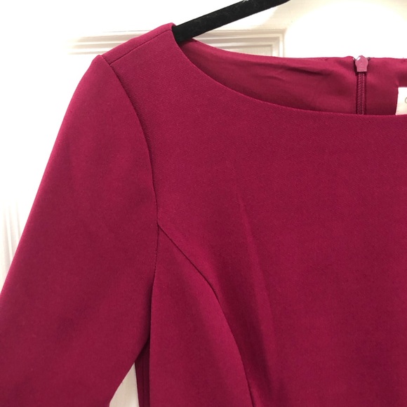 Eliza J Fuchsia Plum‎ Bell Sleeve Midi Sheath Dress. Size 6 - Picture 6 of 16